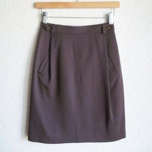 Vintage NICOLE FARHI Wool High Waist Wiggle Skirt